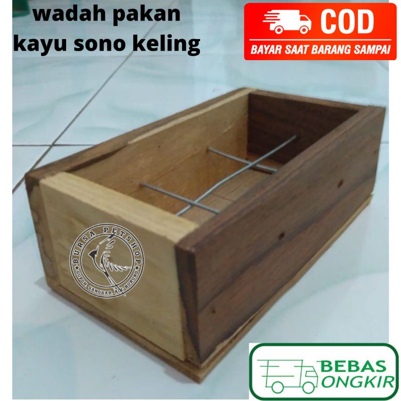 Jual Wadah Pakan Tempat Makan Burung Cepuk Kayu Shopee Indonesia