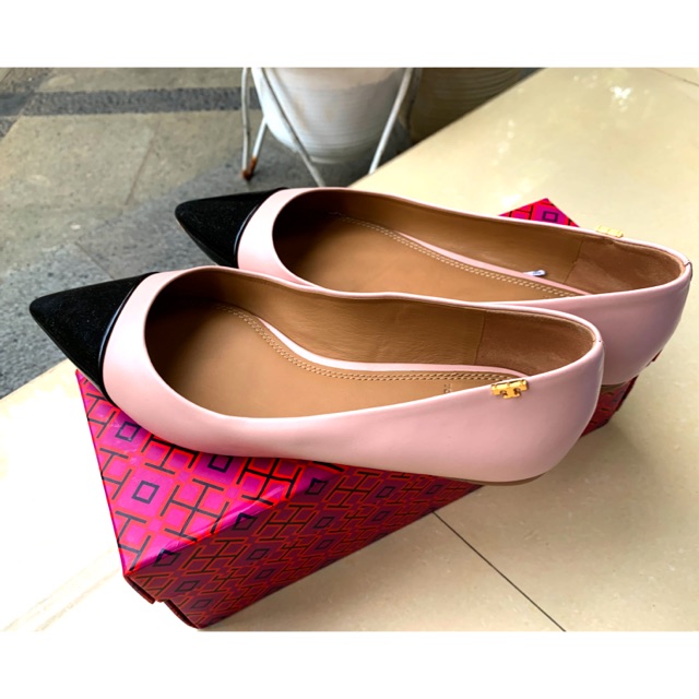 Tory Burch // Penelope cap-toe flat // size 7.5us atau setara 38 // insole  24cm