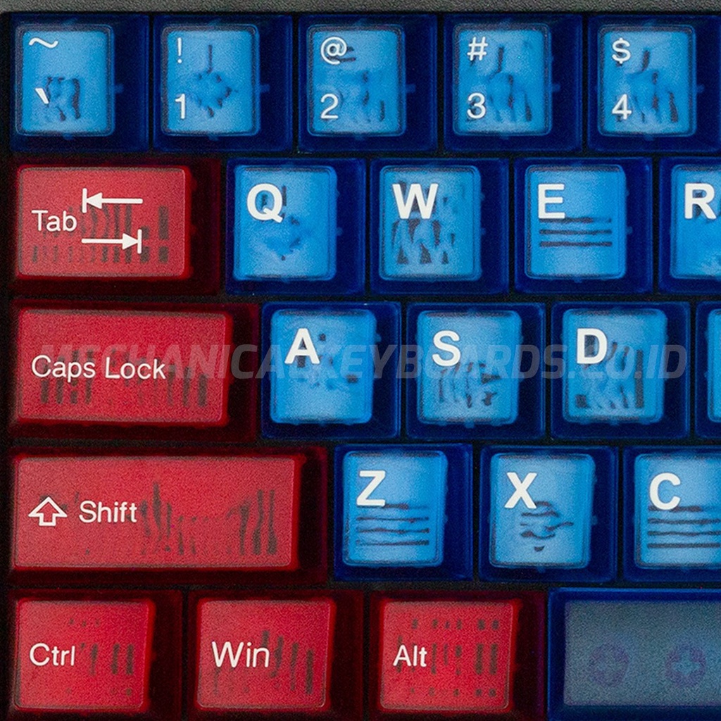 Jual Tai-Hao ORZ I - Blue Cubic PC Double Shot Keycap Set (107 Keys ...