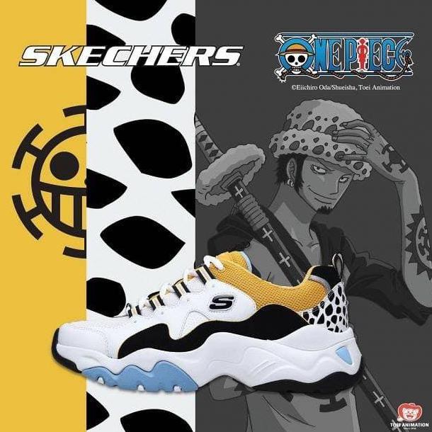 Jual SKECHERS D LITES 3.0 ONE PIECE TRAFALGAR LAW SNEAKERS PREMIUM