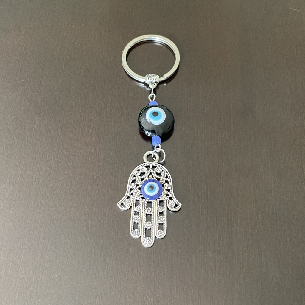 Betterdecor Amuleto Portafortuna Evil Eye Con Gufo - Decorazione Da Appendere, Lunghezza 29 Cm, Occhio Blu Contro Il Malocchio, Regalo