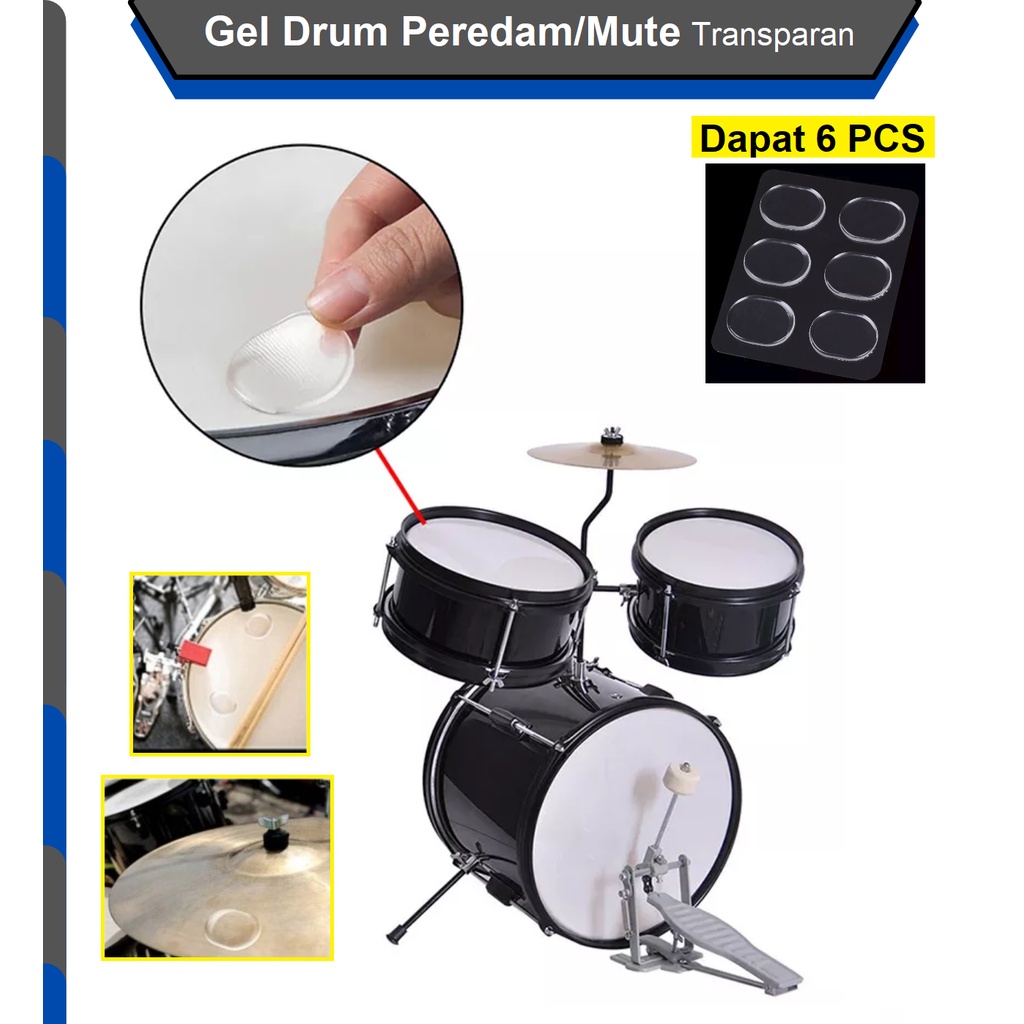 Jual Gel Drum Peredam Mute Snare Tom Kick Bass Cymbal Damper Pad Silicon Shopee Indonesia