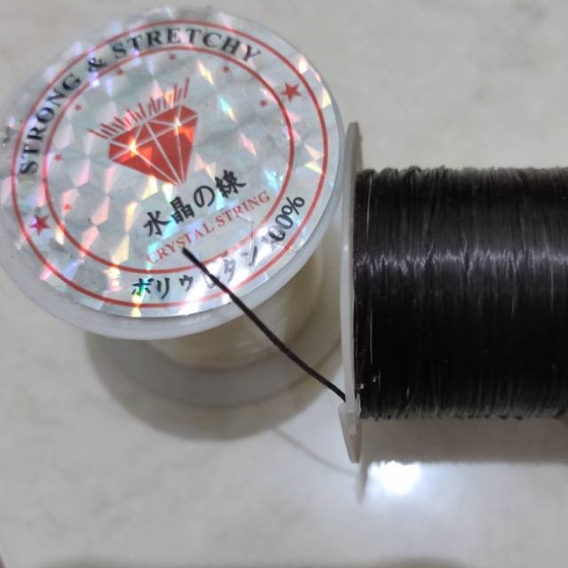 Jual Benang Crystal String Senar Elastis Pipih Berserat 0,8 MM WPCRAFT ...