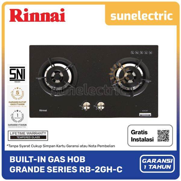 Jual Rinnai Built-In Hob RB-2GH-C (SB) Sparkling Black Kompor Tanam 2 ...