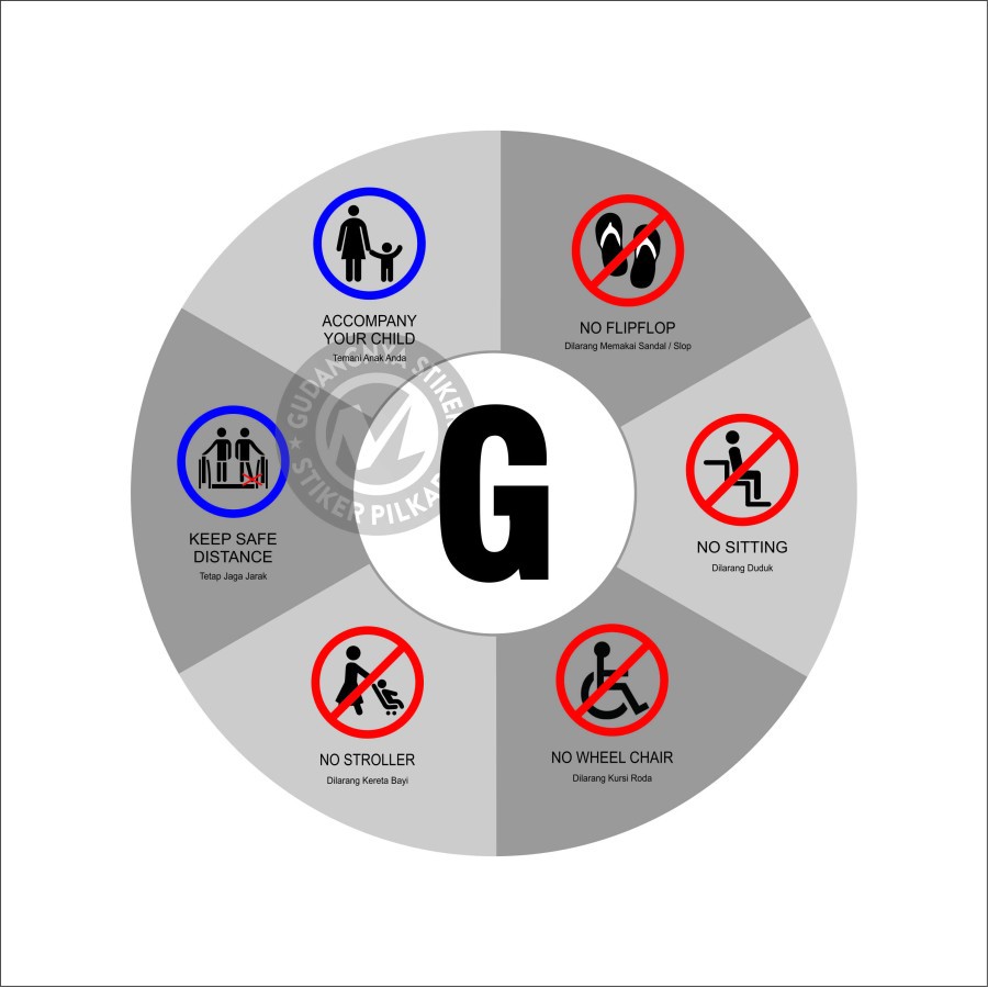 Jual stiker vinyl escalator sign | Shopee Indonesia