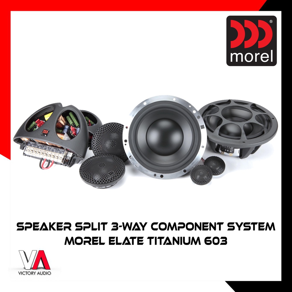 Jual Speaker Split 3Way Component System MOREL ELATE TITANIUM 603 Mid