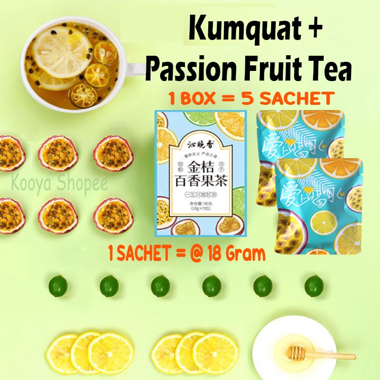 Jual KUMQUAT PASSION FRUIT LIME TEA TEH BUAH Markisa Kumkuat Lemon