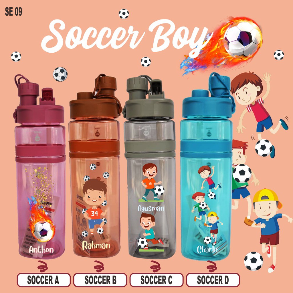 Jual SE09 Botol Minum Anak Custom / Soccer / Bola | Shopee Indonesia