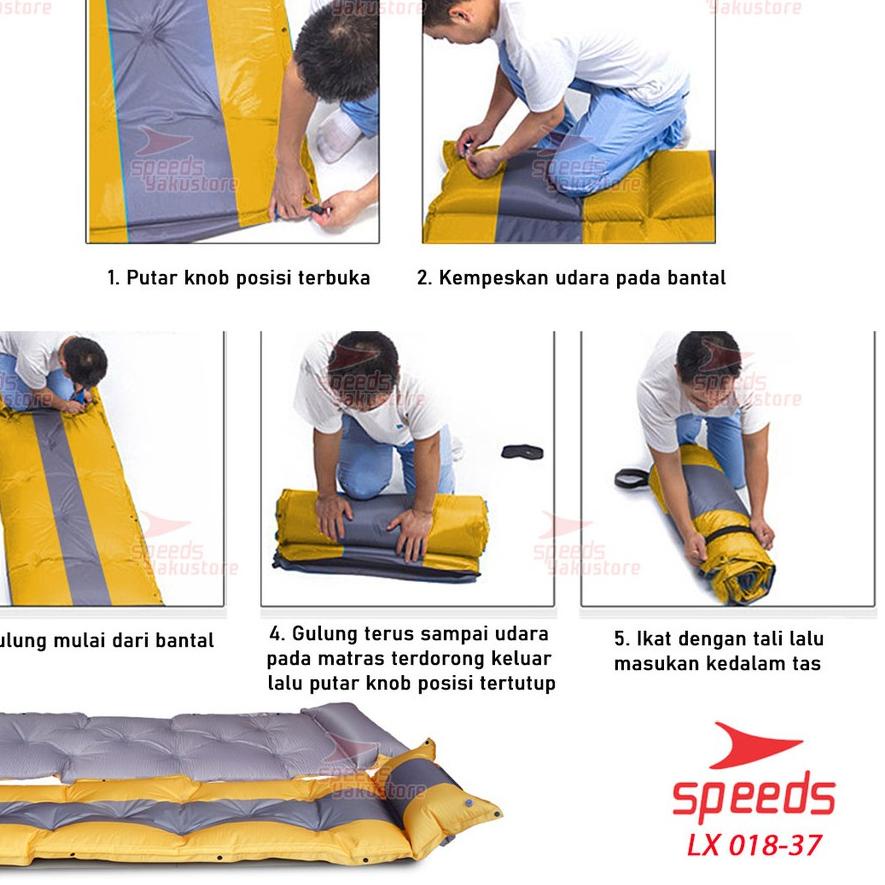 Jual ♩ SPEEDS Kasur Tiup Matras Angin Sleeping Pad Kasur Angin Outdoor
