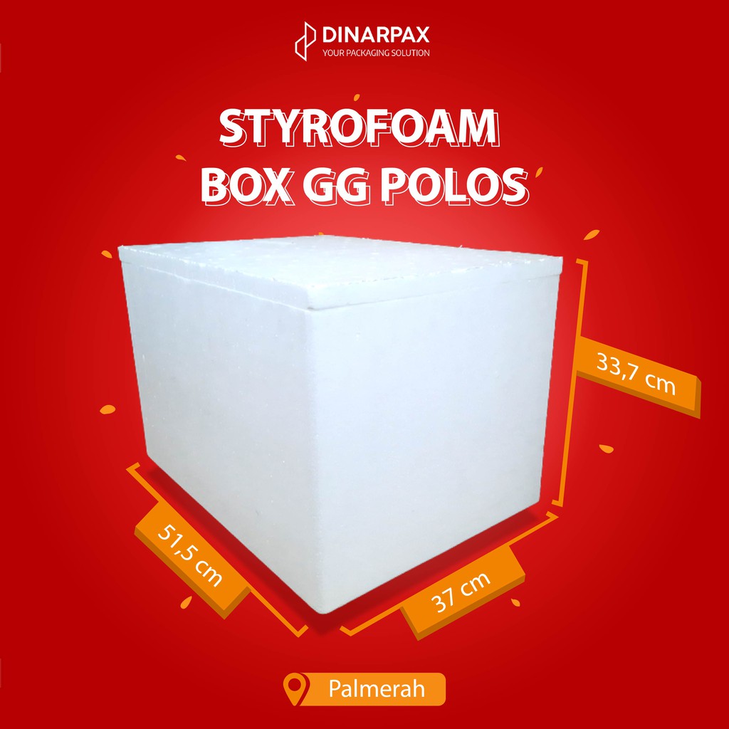 Jual Styrofoam Box GG Polos / Box GG Polos / Styrofoam DinarBox / Box ...