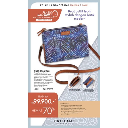 Oriflame batik sling bag new arrivals