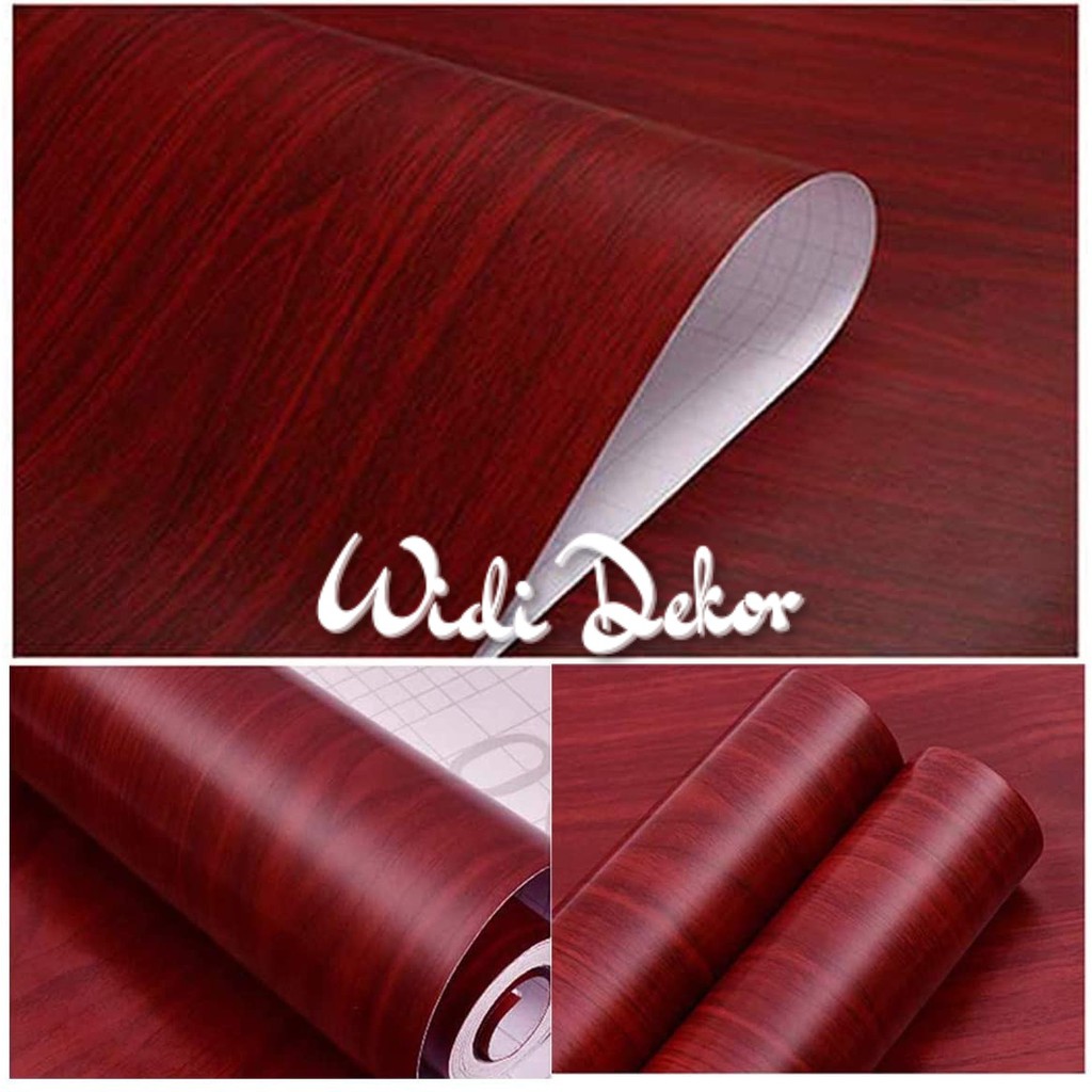 Jual wallpaper stiker dinding motif kayu maroon | Shopee Indonesia