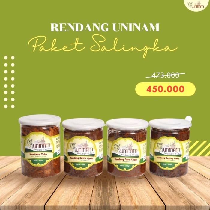 Jual Paket Irit Rendang Salkingka / Paket Rendang Uninam | Shopee Indonesia