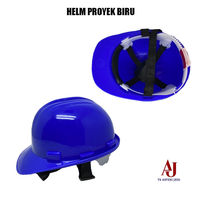 Jual Helm Proyek Bangunan Helm Pelindung Safety Helmet Biru Helm Keamanan Shopee Indonesia