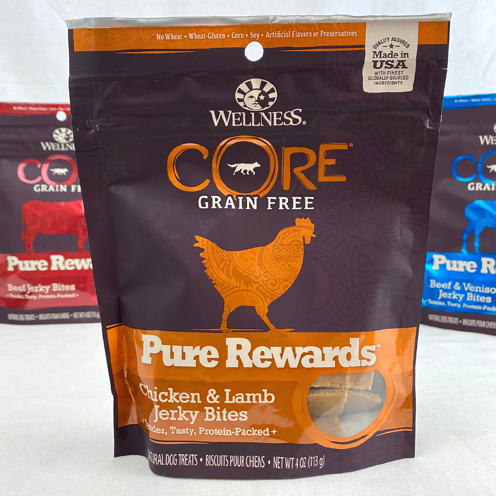 Jual WELLNESS Snack Anjing CORE Pure Reward Chicken And Lamb Jerky 113g