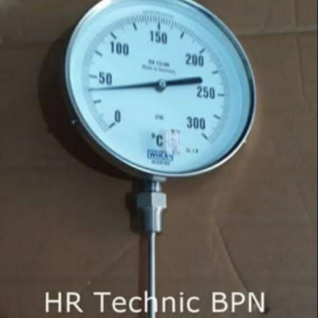 Jual Temperature Gauge WIKA Dial 6" Range 0 300 Deg C Connection