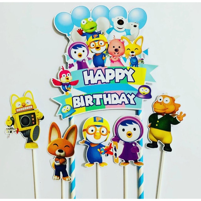 Jual Pororo Blue Topper Cake Birthday Hiasan Kue Ulang Tahun Shopee Indonesia 7790