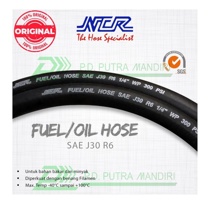 Jual Fuel Oil Hose NCR ukuran 5/32 Selang Bensin Minyak NCR Sae J30