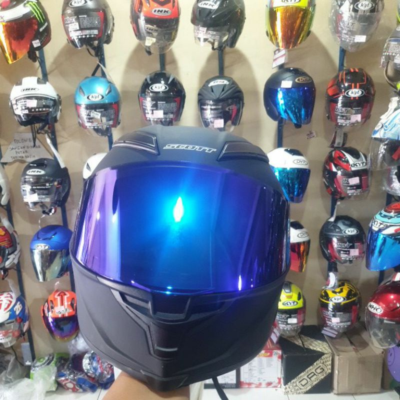 Jual HELM SCOTT RX-8 BLACK DOFF ( 2KG ) | Shopee Indonesia