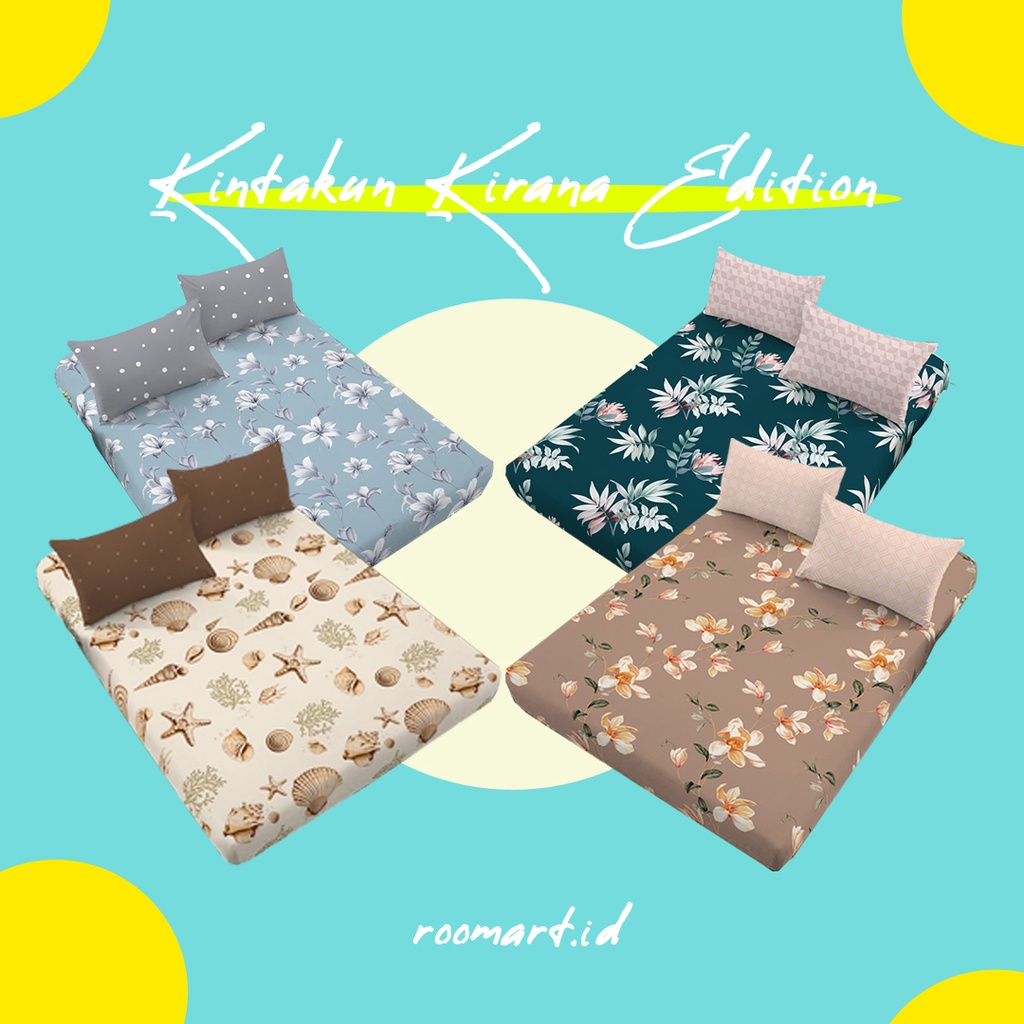 Jual Sprei Fitted Deluxe Kintakun Edisi Minimalis Flower Ukuran 200x200 ...