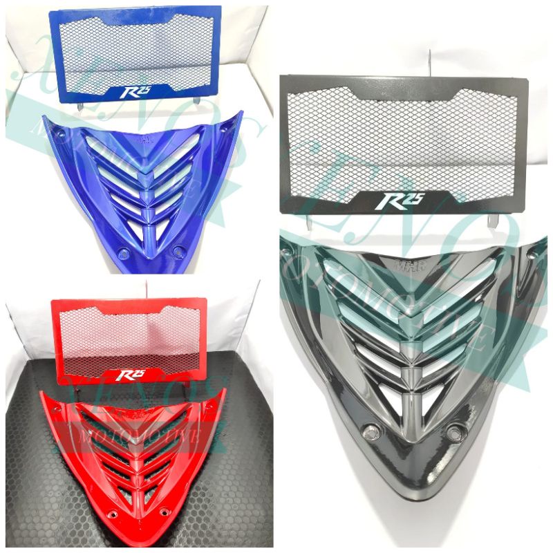 Jual V GRILL PLUS COVER RADIATOR YAMAHA R25 COVER TUTUP MESIN R25 MHR ...