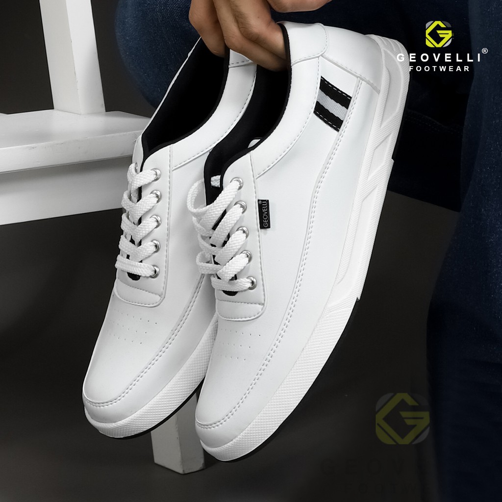 Jual GVL Geovelli G 3101 Sneakers Full Black White Sepatu Sneaker Putih Brand Lokal Putih Hitam Shopee Indonesia