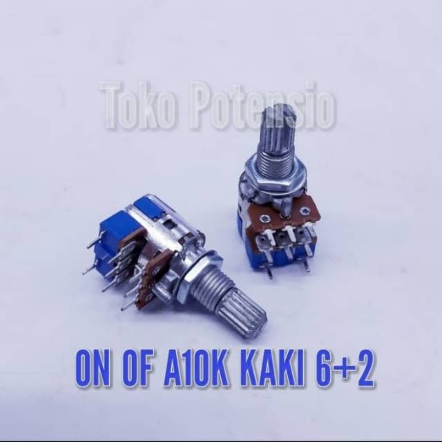 Jual POTENSIO ON OFF KAKI 6+2 A1OK | Shopee Indonesia