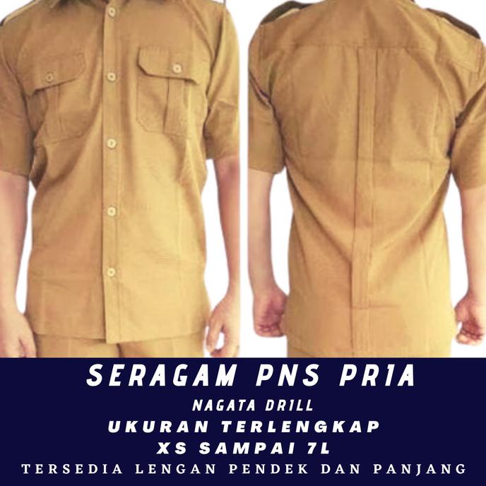 Jual Seragam Pns Pria Pdh Pemda Nagata Drill Ukuran Xs Sampai 7l Khaki Muda Shopee Indonesia 