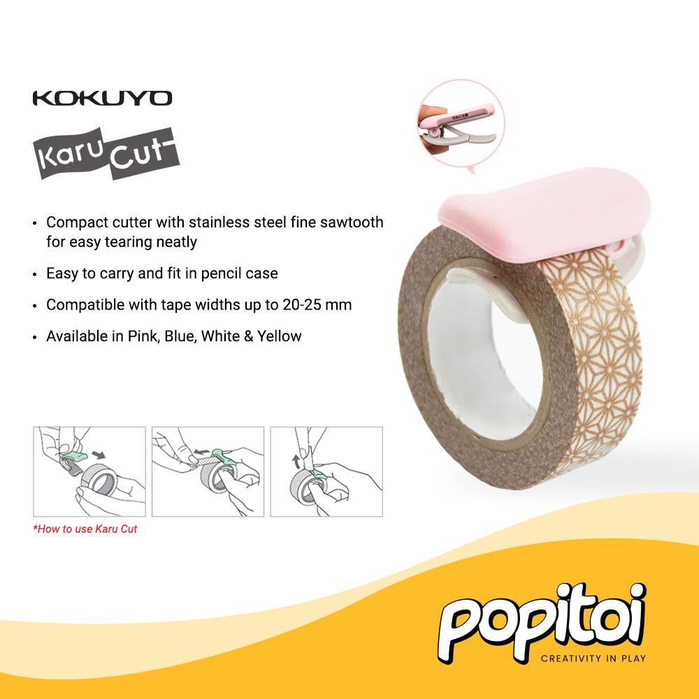 Jual KOKUYO Karu Cut Washi Tape Cutter Isolasi Selotip Dispenser ...