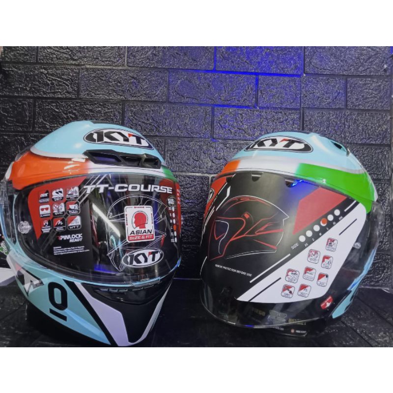 Jual HELM COUPLE KYT TTC DALLAPORTA&NFJ LEOPARD DENNIS FOGGIA ORIGINAL ...