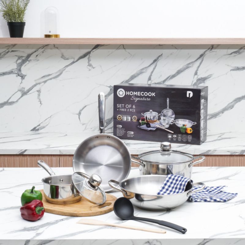 Jual homecook signature cookware stainless | Shopee Indonesia