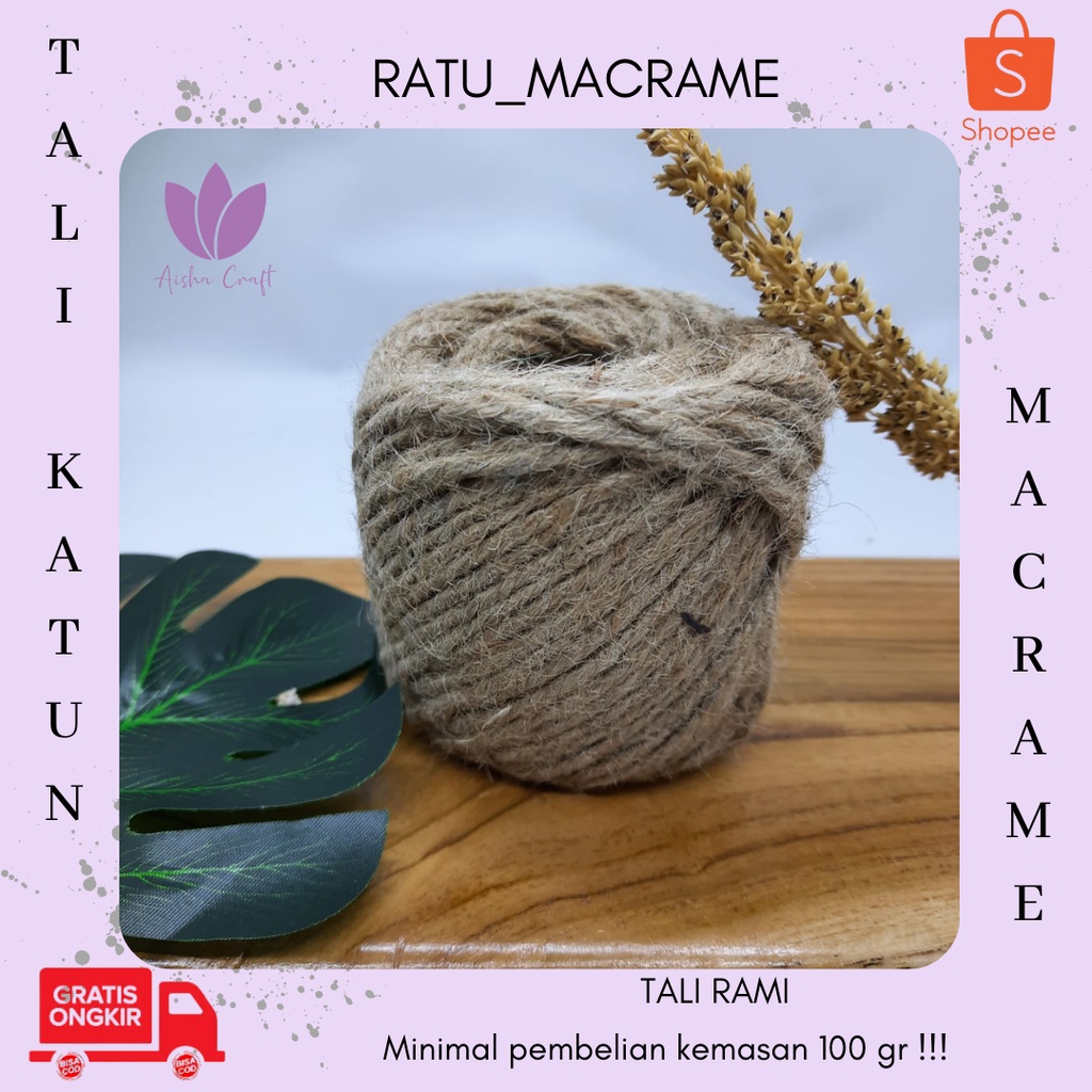 Jual Tali Rami Atau Tali Goni Tali Rustic Gr Mm Shopee Indonesia