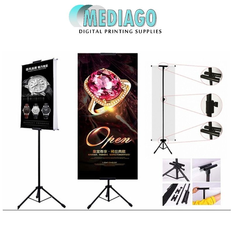 Jual Tripod Banned 2 Sisi Tripod2 sisi Standing Banner Shopee