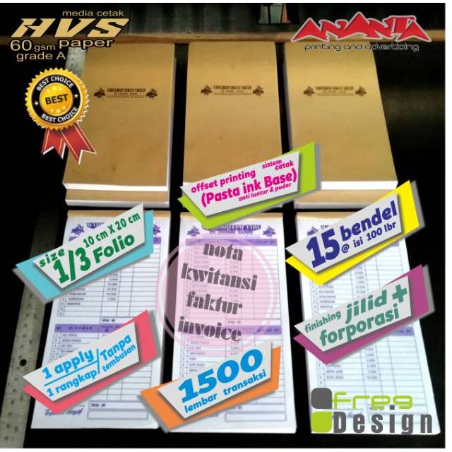 Jual NOTA - ORDER MENU 1 RIM 1/3 Folio 1-Apply/1 Rangkap FREE DESAIN ...