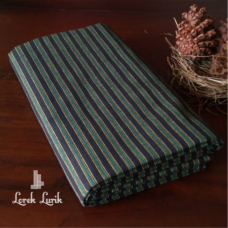 Jual Kain Tenun Lurik Hijau Klasik Batik Lurik Hijau Bahan Sorjan