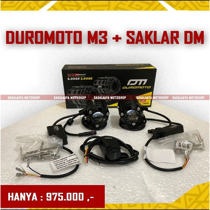 Jual Paket Lampu Duromoto M Dan Saklar Lampu Led Sorot Touring Kabut Pcx Nmax Adv Xmax Versys