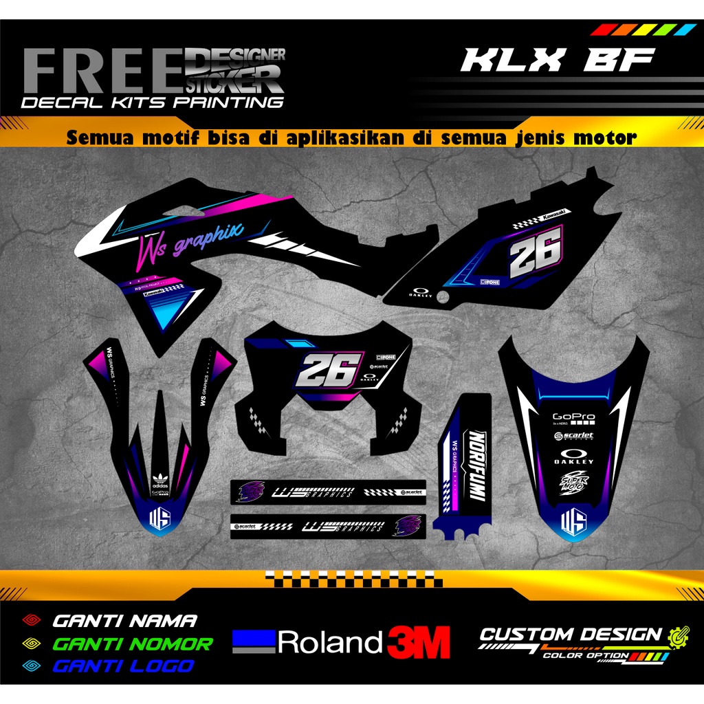 Jual Decal Stiker Klx Bf Ws Shopee Indonesia