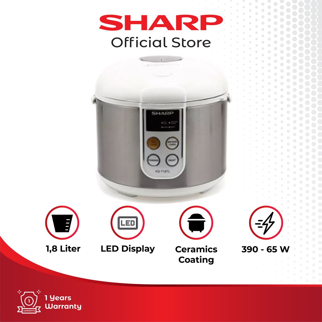 Jual Sharp KS-T18TL-ST Rice Cooker | Shopee Indonesia
