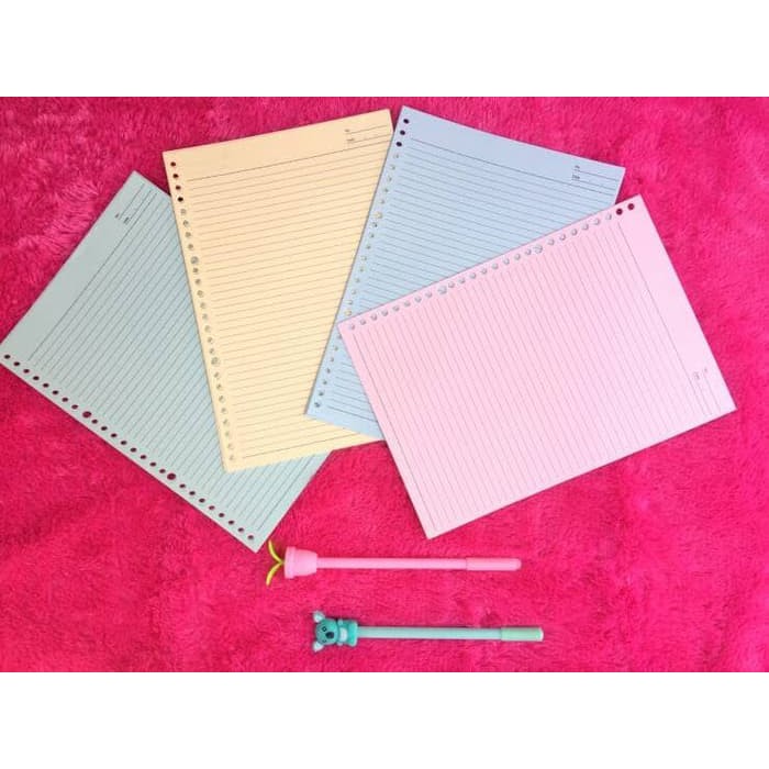 Jual Kertas File Kertas Note Isi Kertas Binder Loose Leaf Kertas File Isi Binder Warna