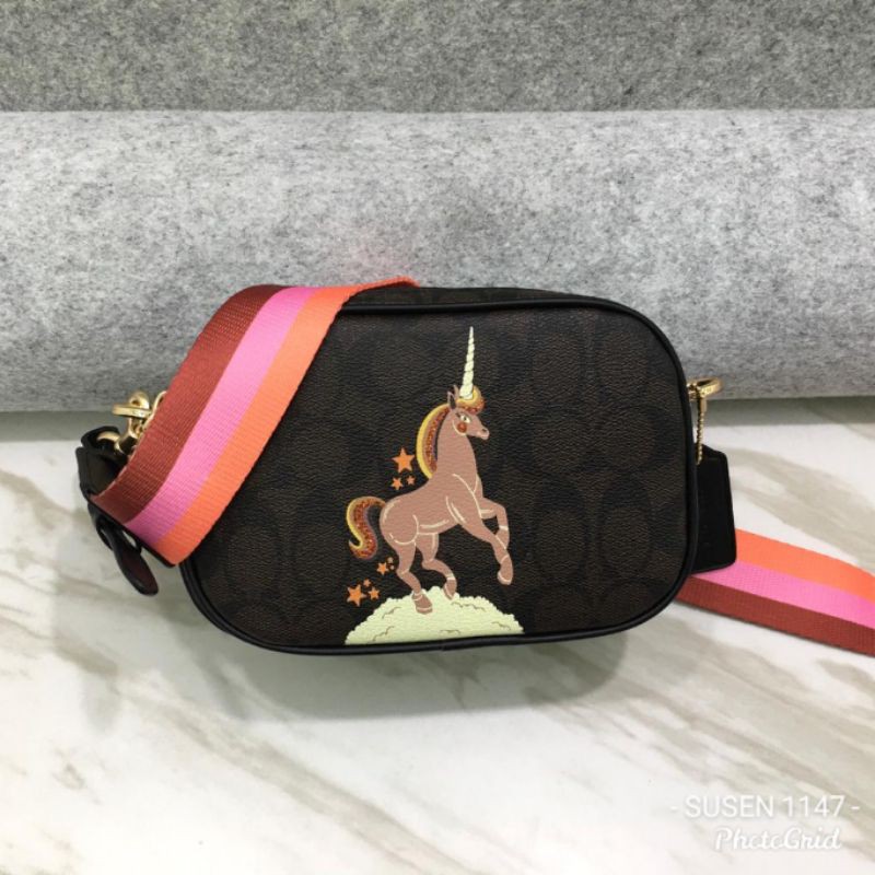 Jual COACH Jes Crossbody 20 in Signature With Unicorn Shopee Indonesia