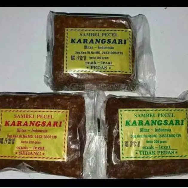 Jual SAMBEL PECEL KARANGSARI PEDAS DAN NIKMAT 200GRAM PRODUKSI BLITAR ...