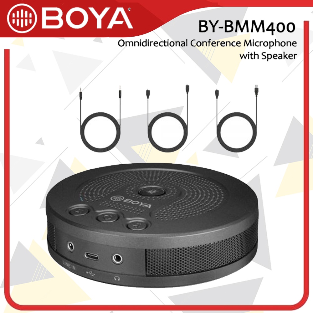Jual BOYA BY-BMM400 Omnidirectional Conference Microphone with Speaker ...