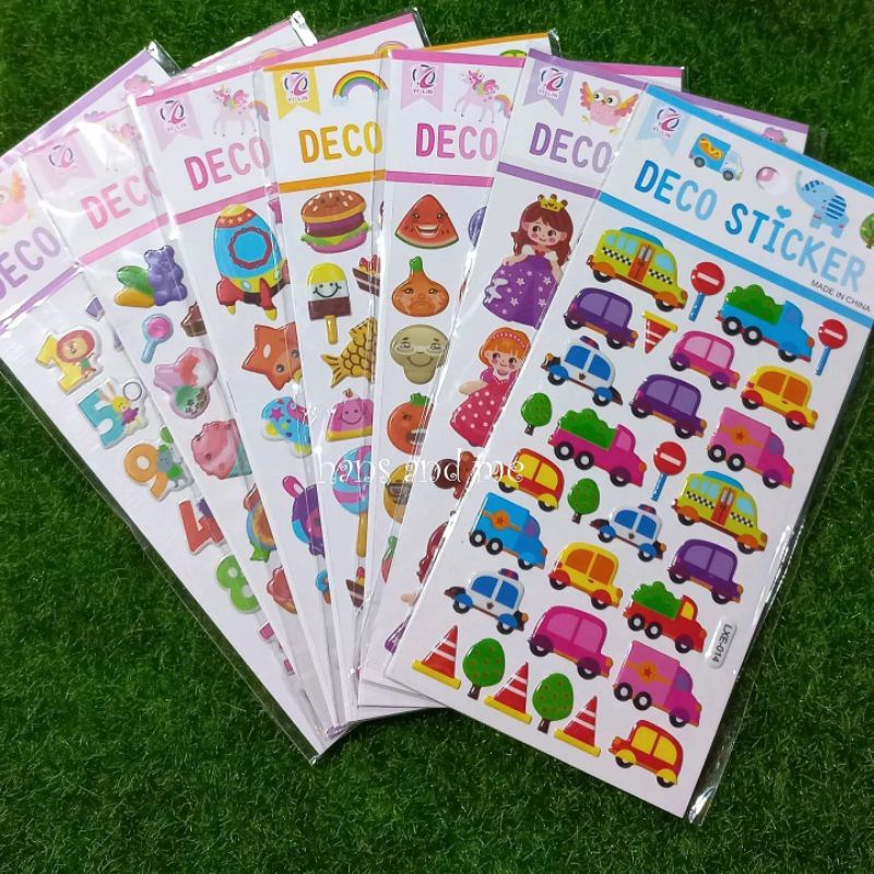 Jual Stiker Anak Sticker Timbul (Part I) Kendaraan Kuda Angka Putri ...