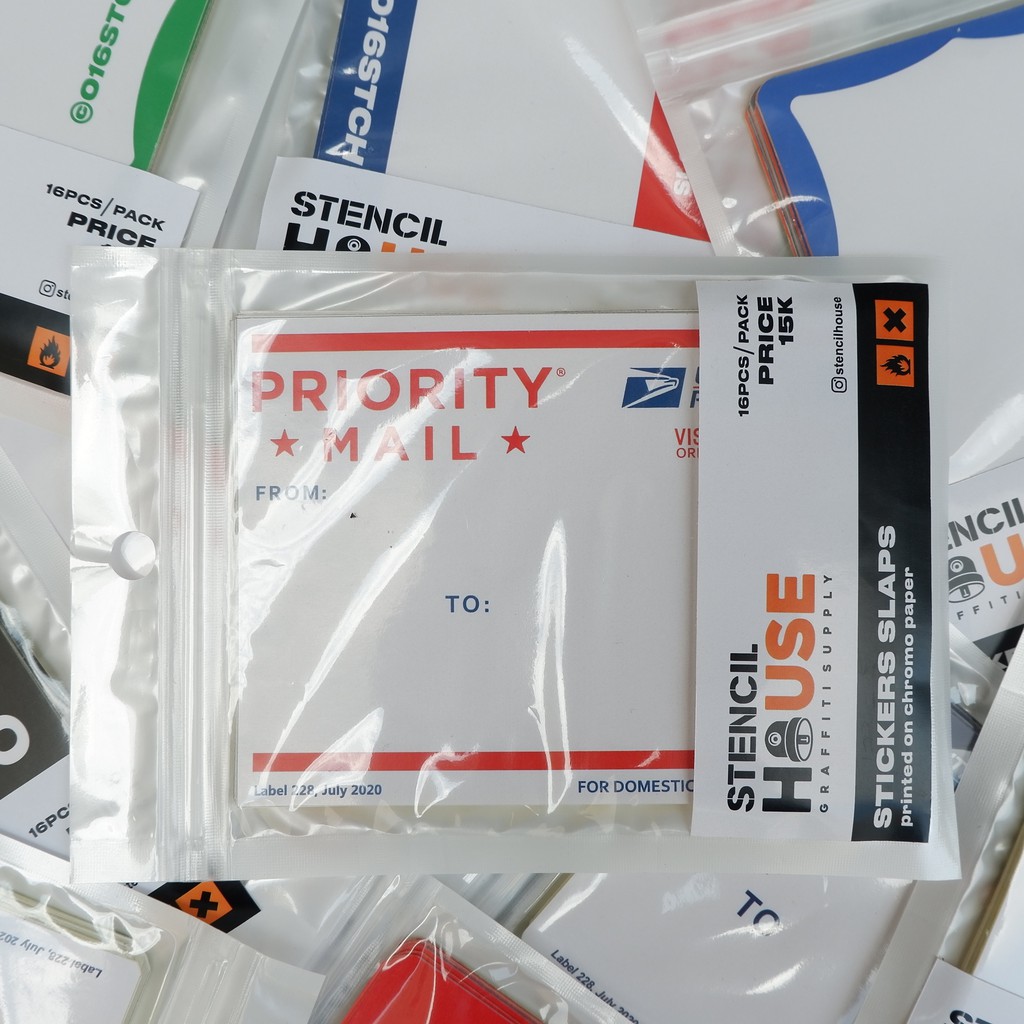 Jual Sticker slap sticker pack PRIORITY MAIL B 16pcs | Shopee Indonesia