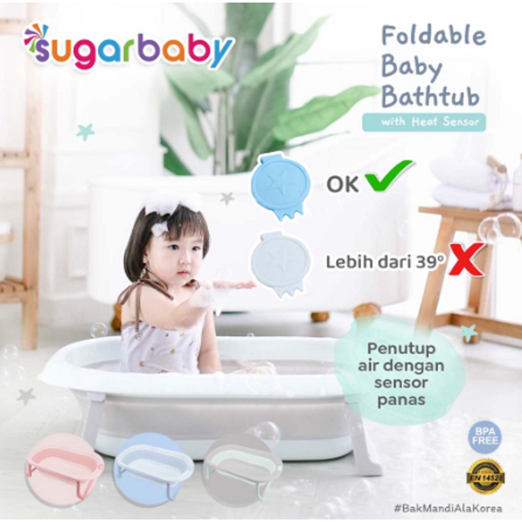 Jual Sugarbaby Foldable Baby Bathtub Dengan Sensor Panas F F Bak Mandi Bayi Lipat Dengan