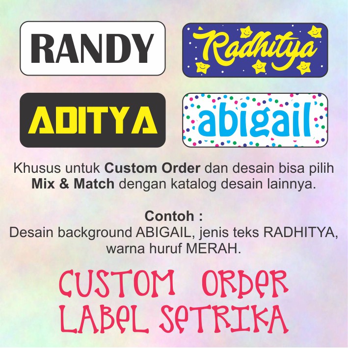 Jual CUSTOM Label Setrika / Label Baju / Label Hijab | Shopee Indonesia
