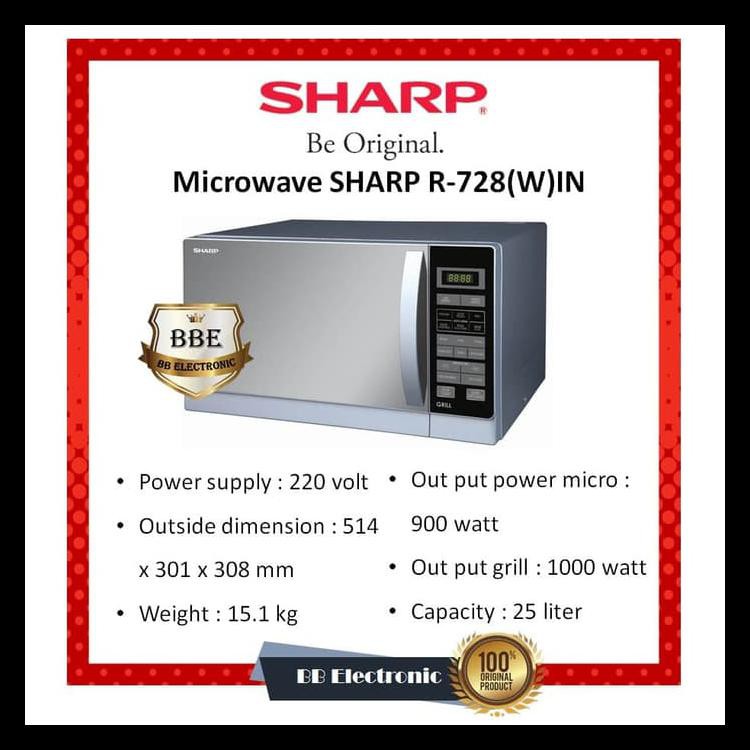 Jual Microwave Sharp R-728(W)In | Shopee Indonesia
