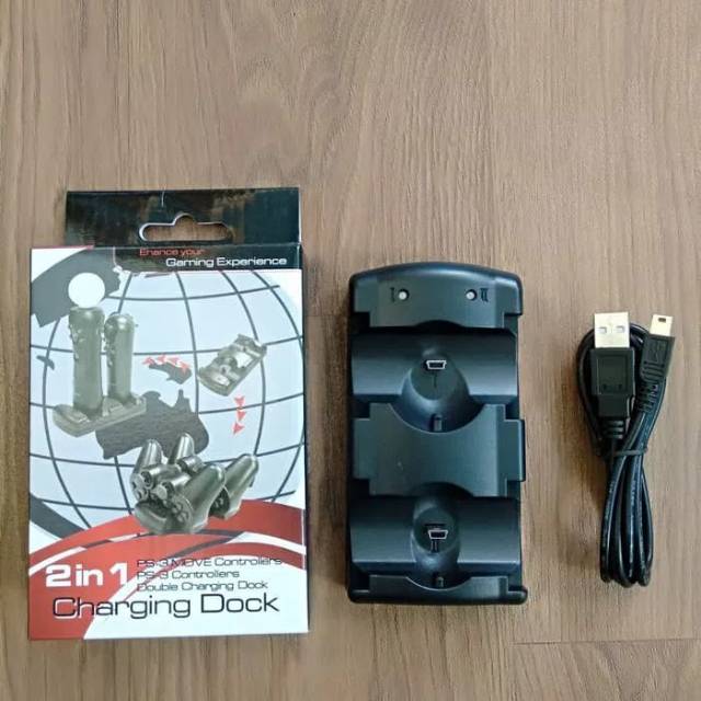 Jual Charger/Charging Dock stik Ps3 2in1 bisa untuk stik ps3 Op dan ori
