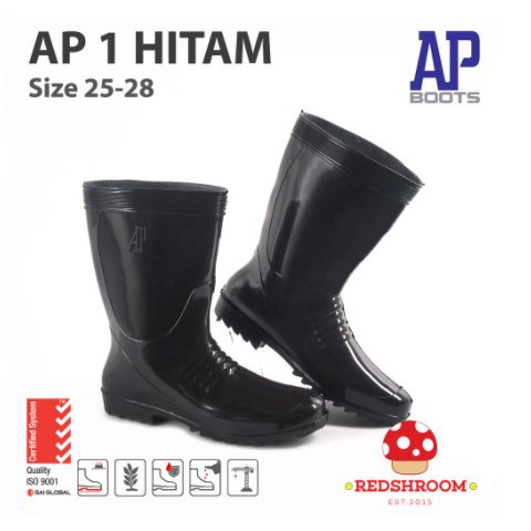 Jual SEPATU BOOT PENDEK AP BOOTS AP 1 BLACK PERKEBUNAN PETERNAKAN ...