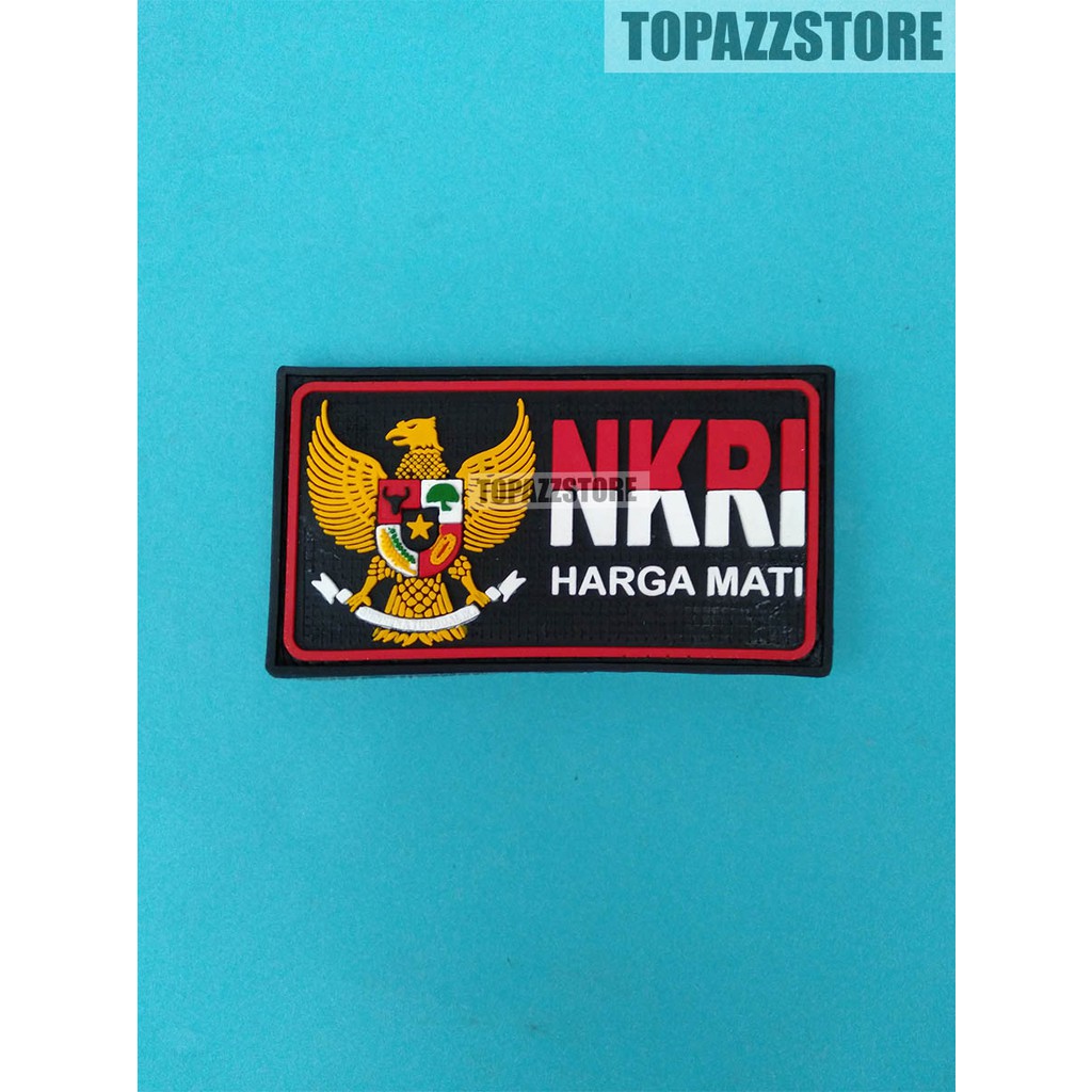 Jual Patch Tas Topi Tempelan Tas Rubber Patch Logo Garuda Nkri